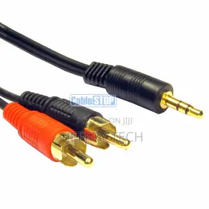20 METRES 3.5mm Mini Stereo Jack Plug to 2 RCA Phono PC TV L
