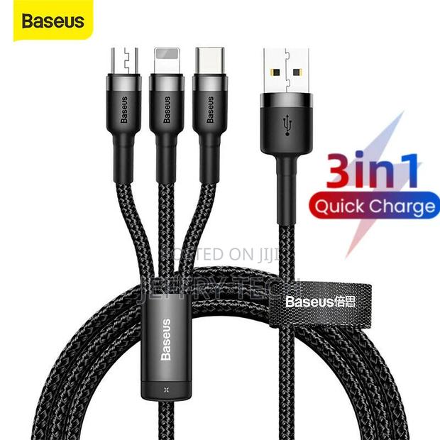 Baseus 3 in 1 USB to Type-C Micro-Usb Charger Cable Charging - main view