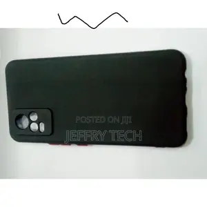 Vivo V21E Silicon Back Case/ Black