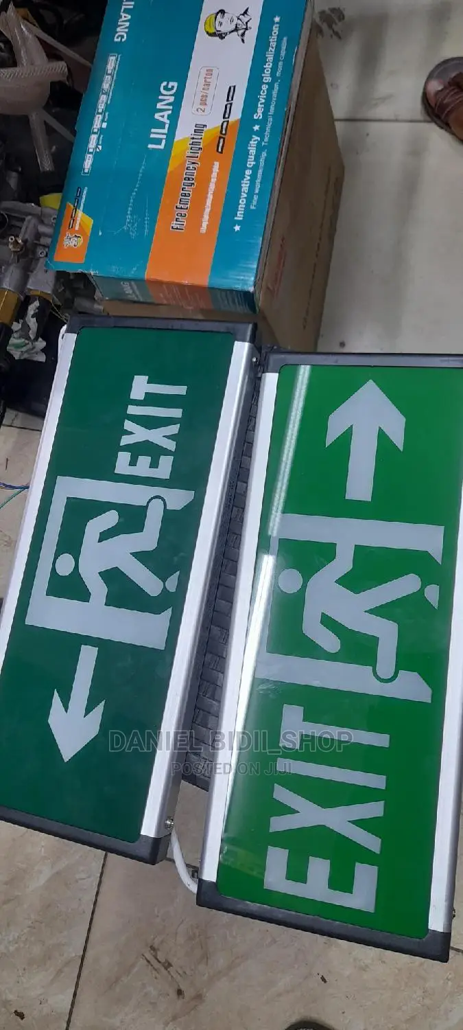 Emergency/Fire Exit Signage Post Pair