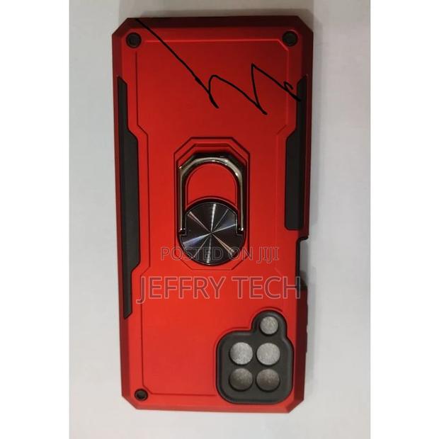 Rugged Back Case for Samsung Galaxy A22 4g- Red - thumbnail 2