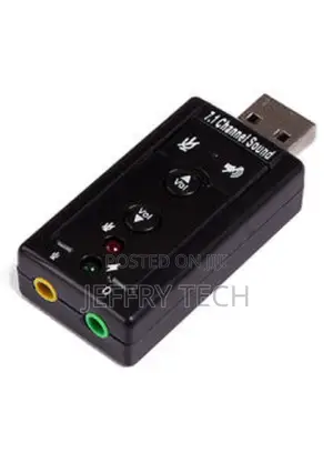 7.1 Channel USB External Sound Card Audio Adapter Black