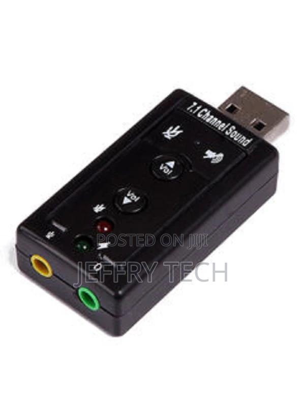 7.1 Channel USB External Sound Card Audio Adapter Black