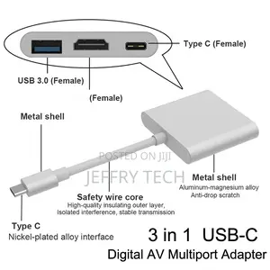 OEM 1080P 3 in 1 USB Hub Type C USB C 3.1 to HDTV+USB Adapte