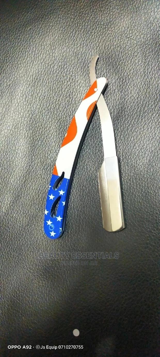 Razor Holder Blue White Red Colour - main view