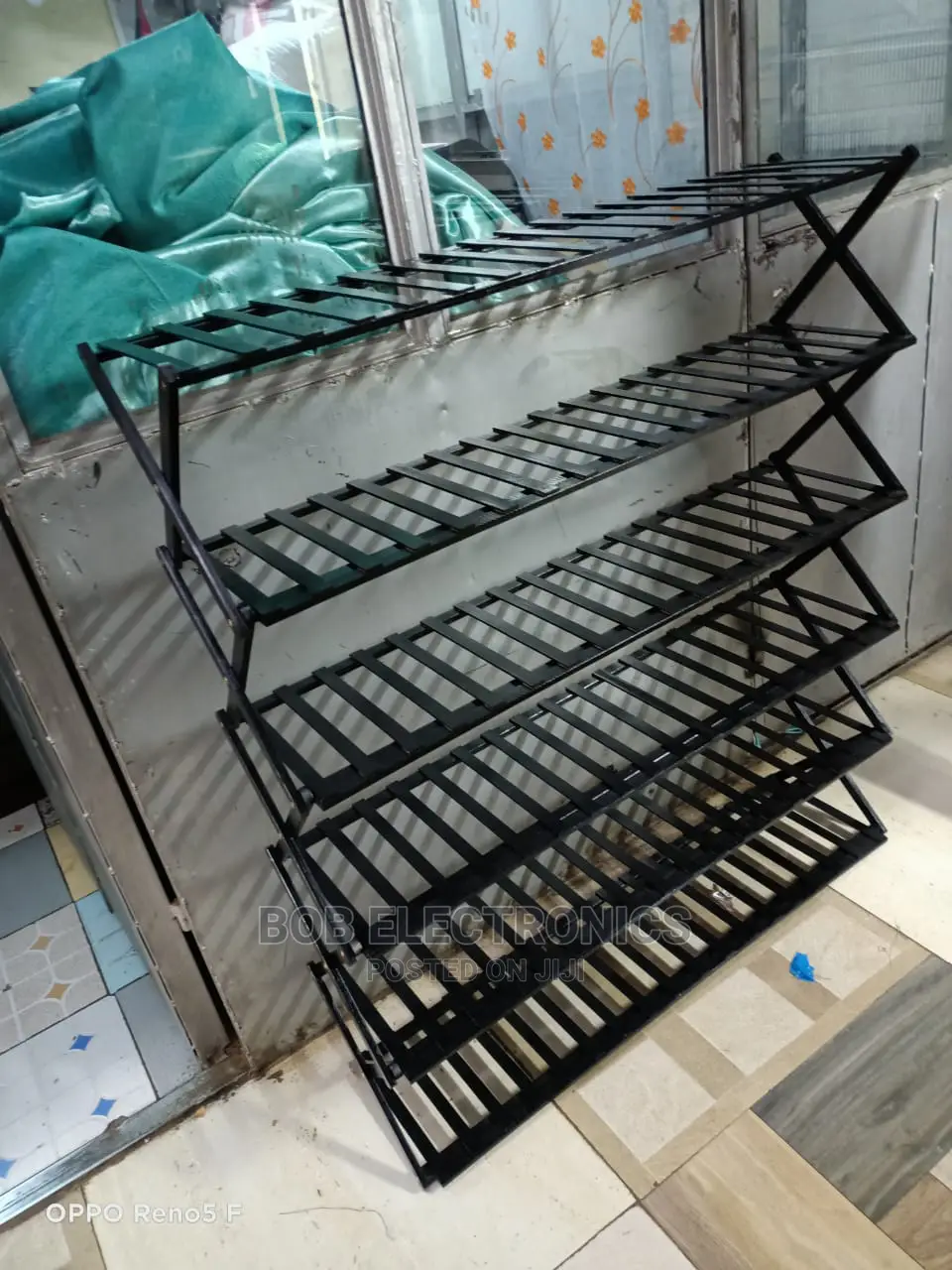 6 Tier Black Wooden Shoe Rack