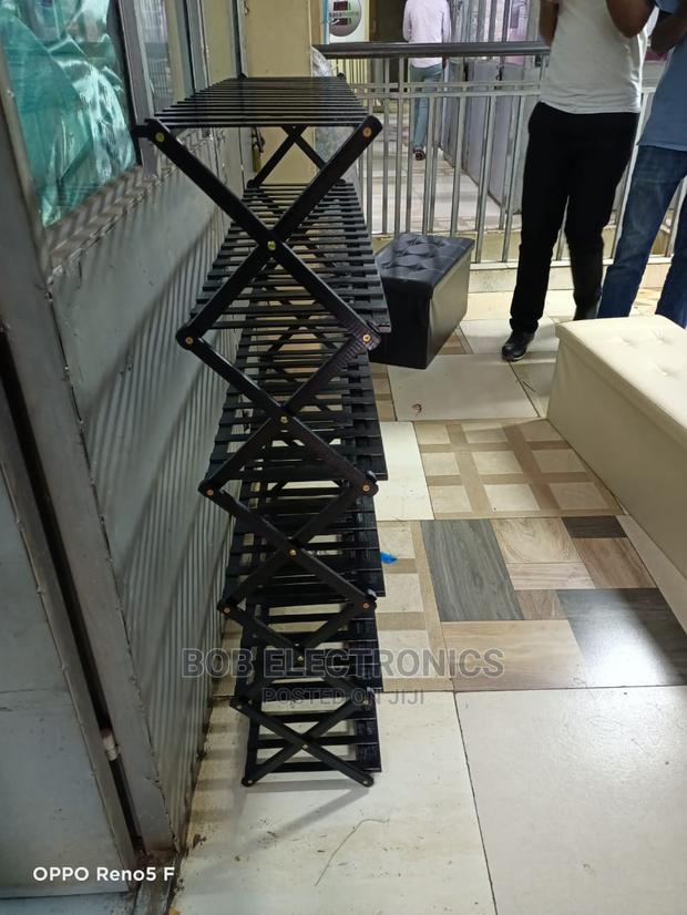 6 Tier Black Wooden Shoe Rack