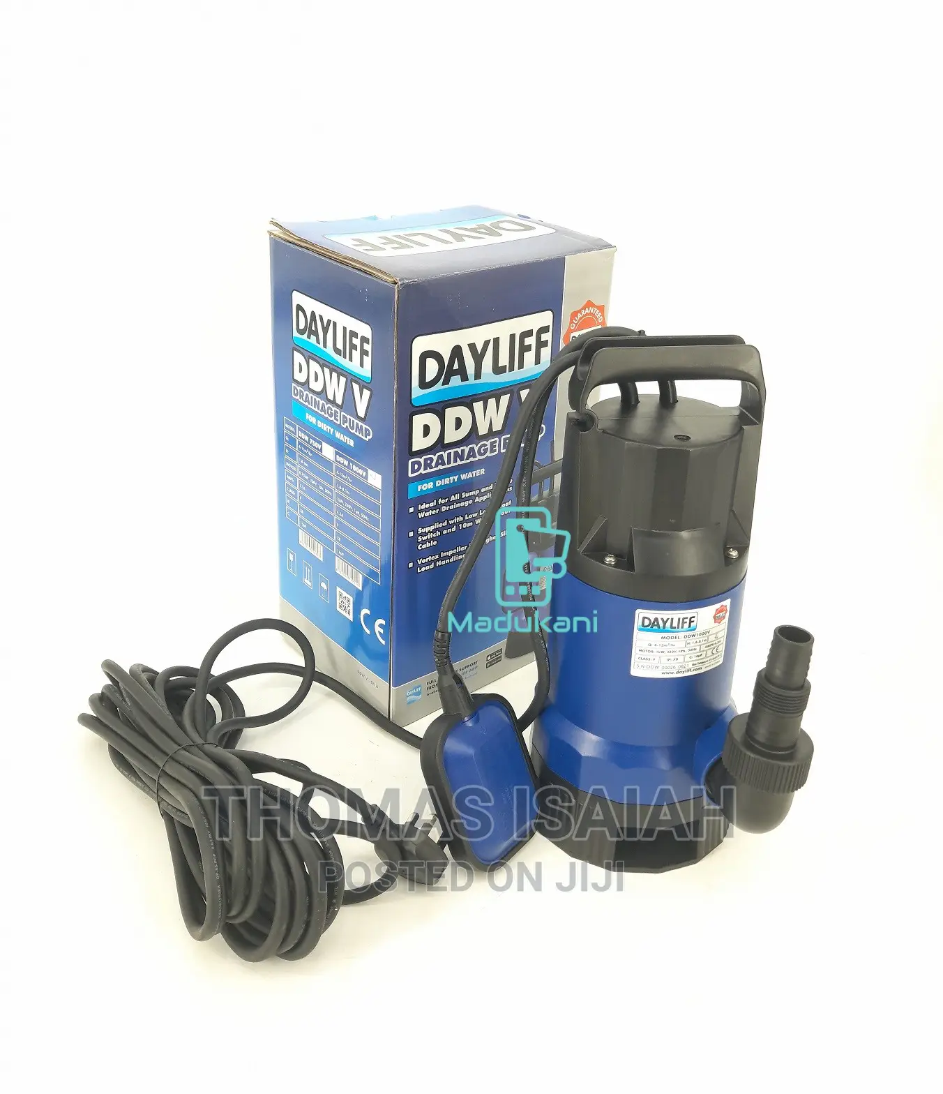 Dayliff DDW 750v Drainage Pump Submersible Electric Drainage