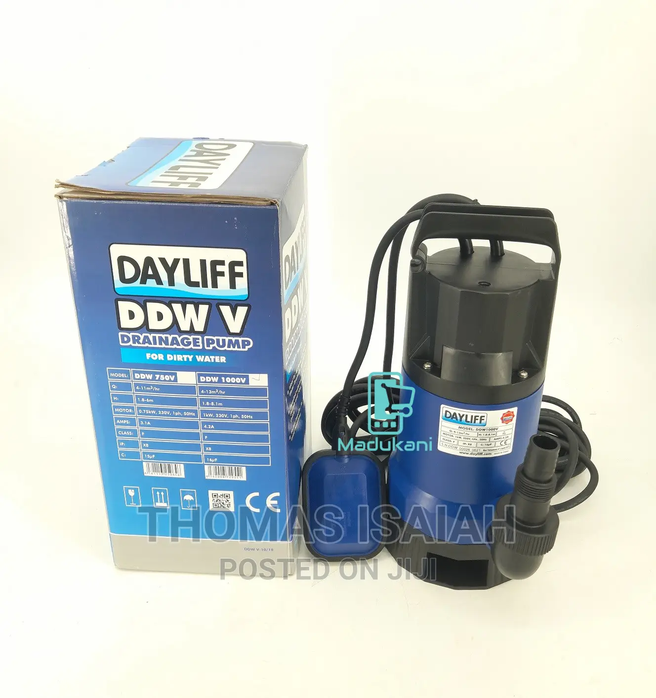 Dayliff DDW 750v Drainage Pump Submersible Electric Drainage
