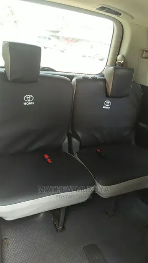 White Printed Car Seat Covers