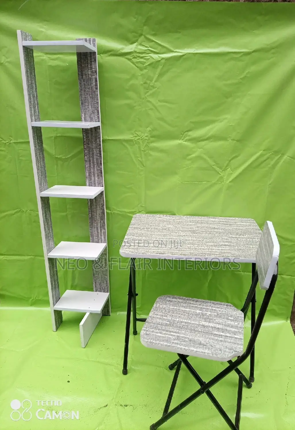 Study Table Chair and Bookshelf