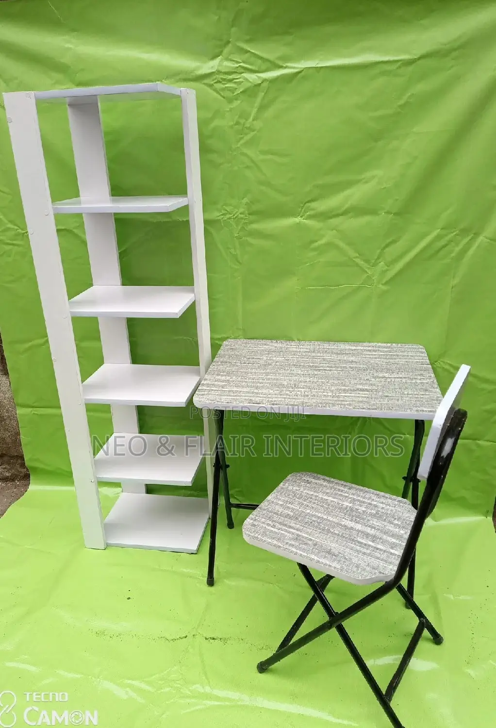 Study Table Chair and Bookshelf