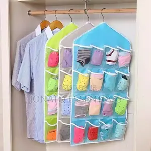 Underwear Organizer Hanging Bag, 16 Pockets Closet Storage