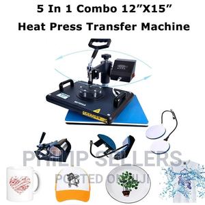5in1 Combo Heat Press Machine T-Shirt Mug Hat Transfer Subli - thumbnail 2