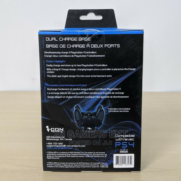 Playstation 4 PS4 Dual Charging Base Dock for 2 Controllers - thumbnail 2