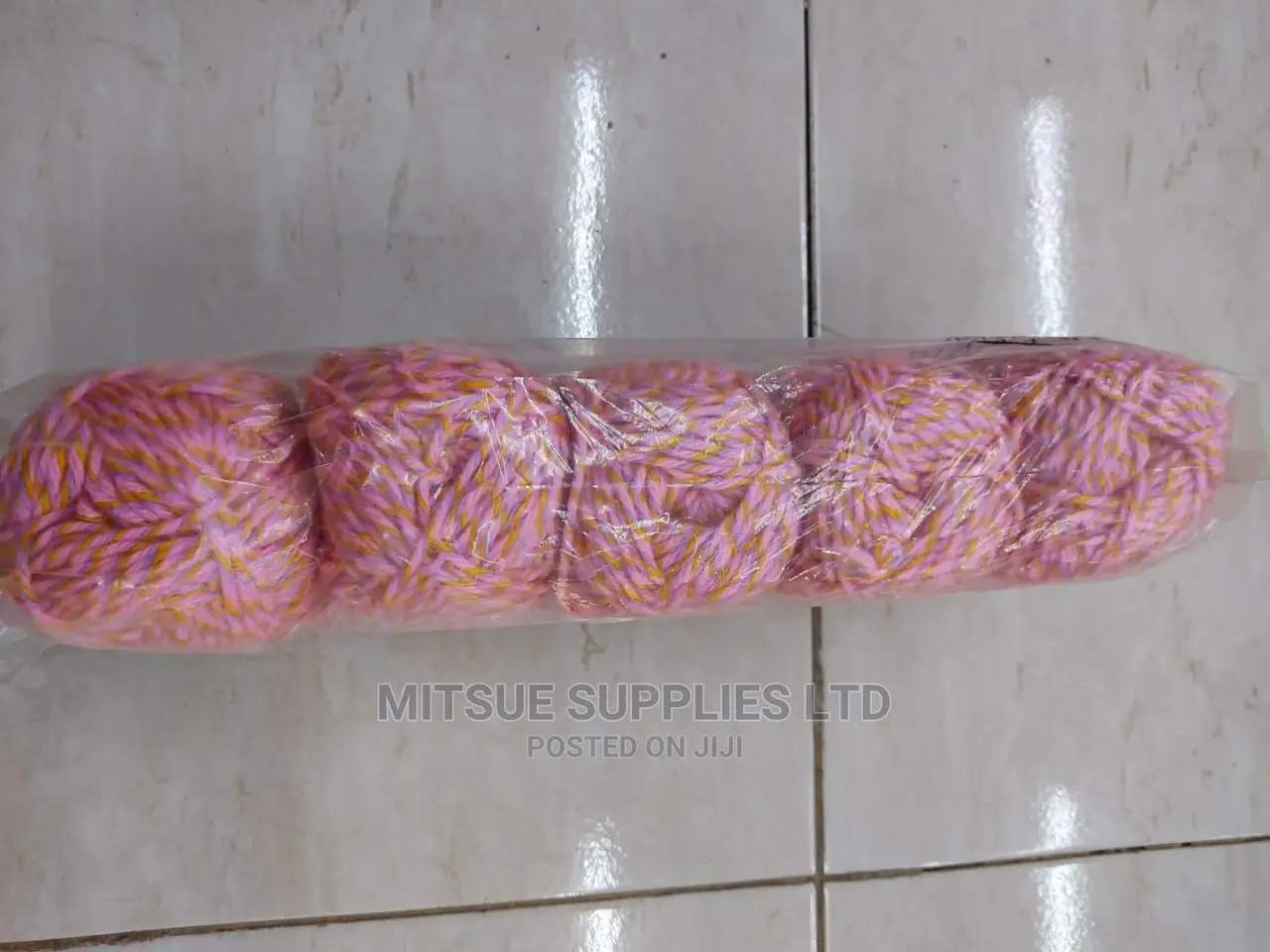 5 Baby Pink, Yellow Lavender Rainbow Chunky Yarns