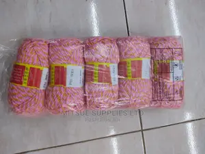 5 Baby Pink, Yellow Lavender Rainbow Chunky Yarns