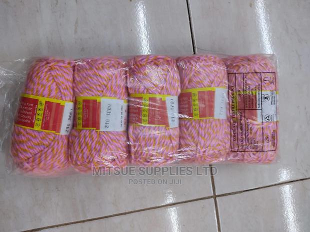5 Baby Pink, Yellow Lavender Rainbow Chunky Yarns