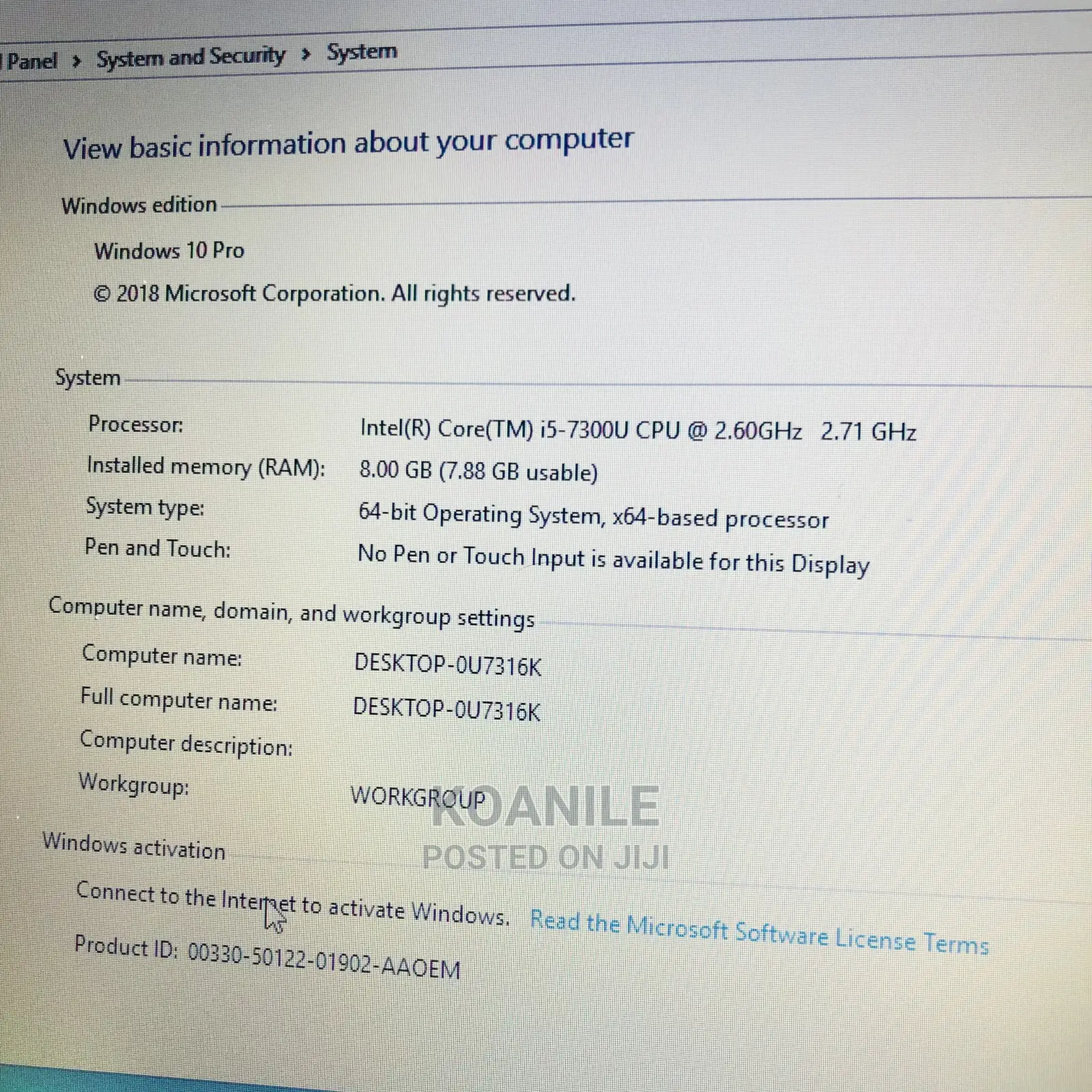 New Laptop HP EliteBook 820 G4 8GB Intel Core I5 SSD 256GB