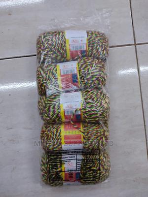 5 White, Yellow, Green Red Rainbow Yarns - thumbnail 2
