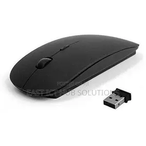Ultra Slim 2.4 Ghz Optical Wireless Mouse + Receiver - Black.