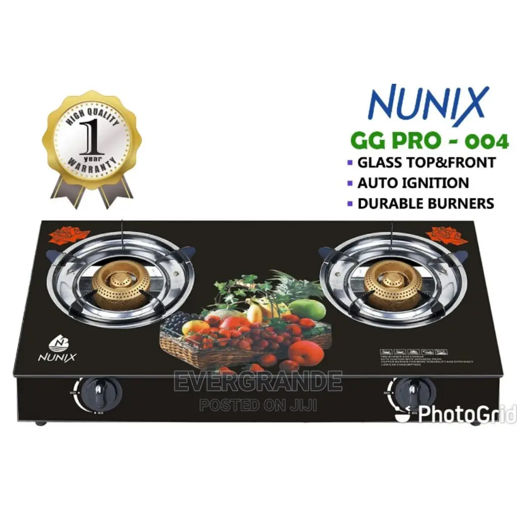 2 Burner Glass Top Nunix Cooker
