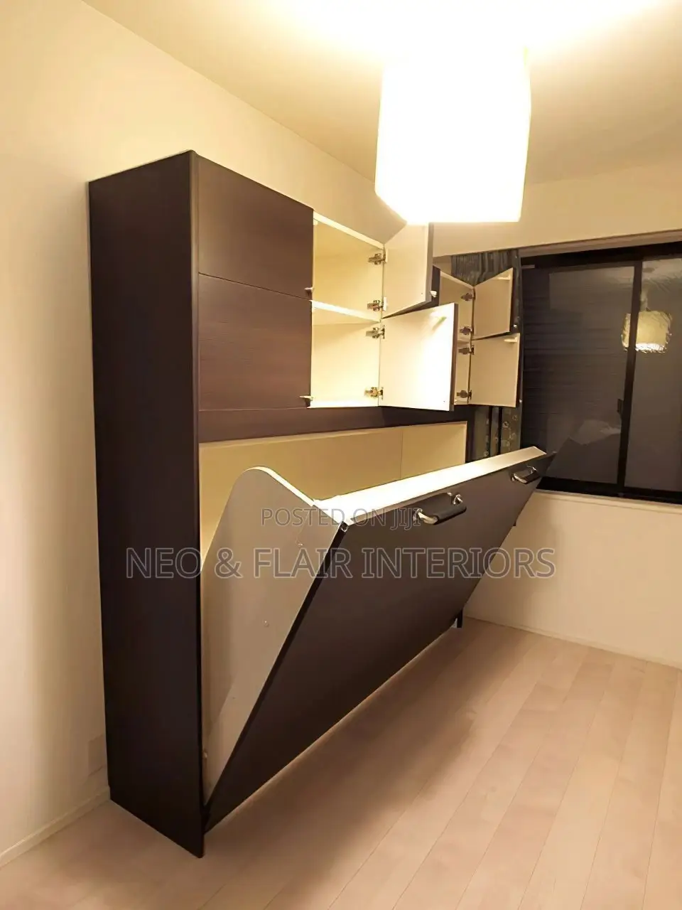 Convertible Wall Bed With Cabinets