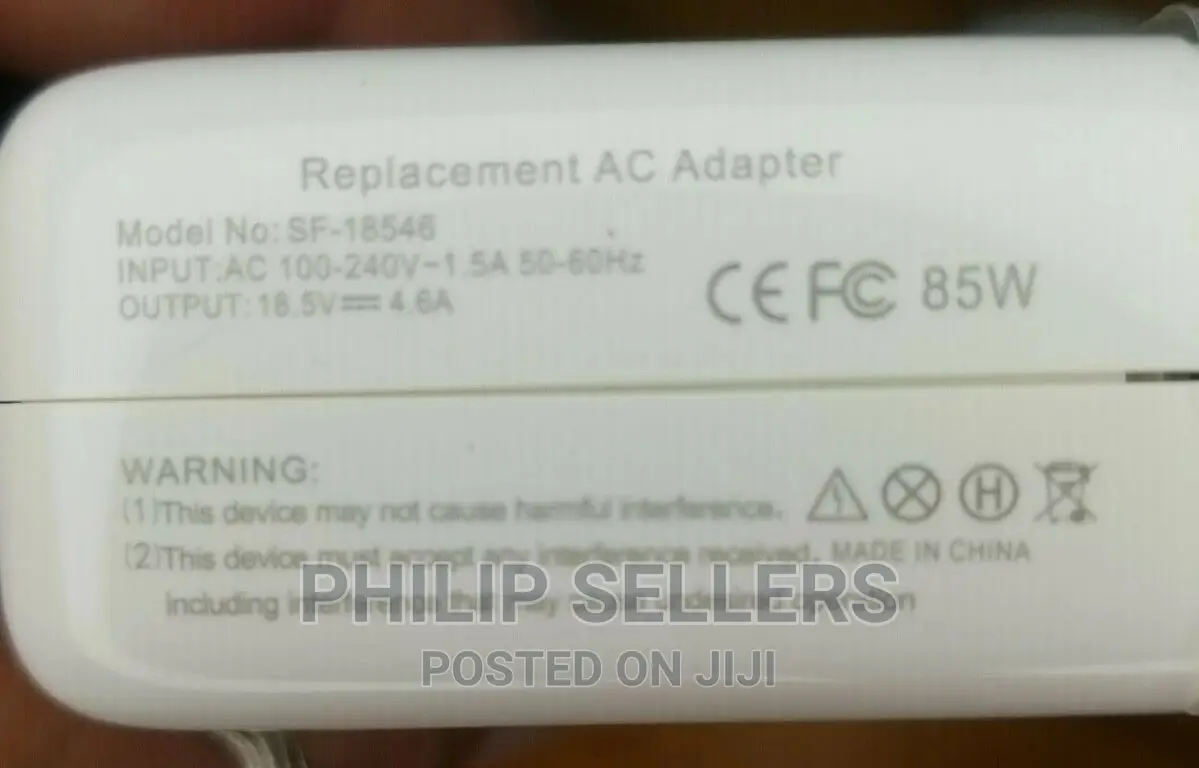 85W Magsafe Power Adapter Charger L-Tip for Macbook Pro A134