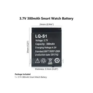 Generic LQ-S1 Rechargeable Battery for Smart Watch 380 Mah
