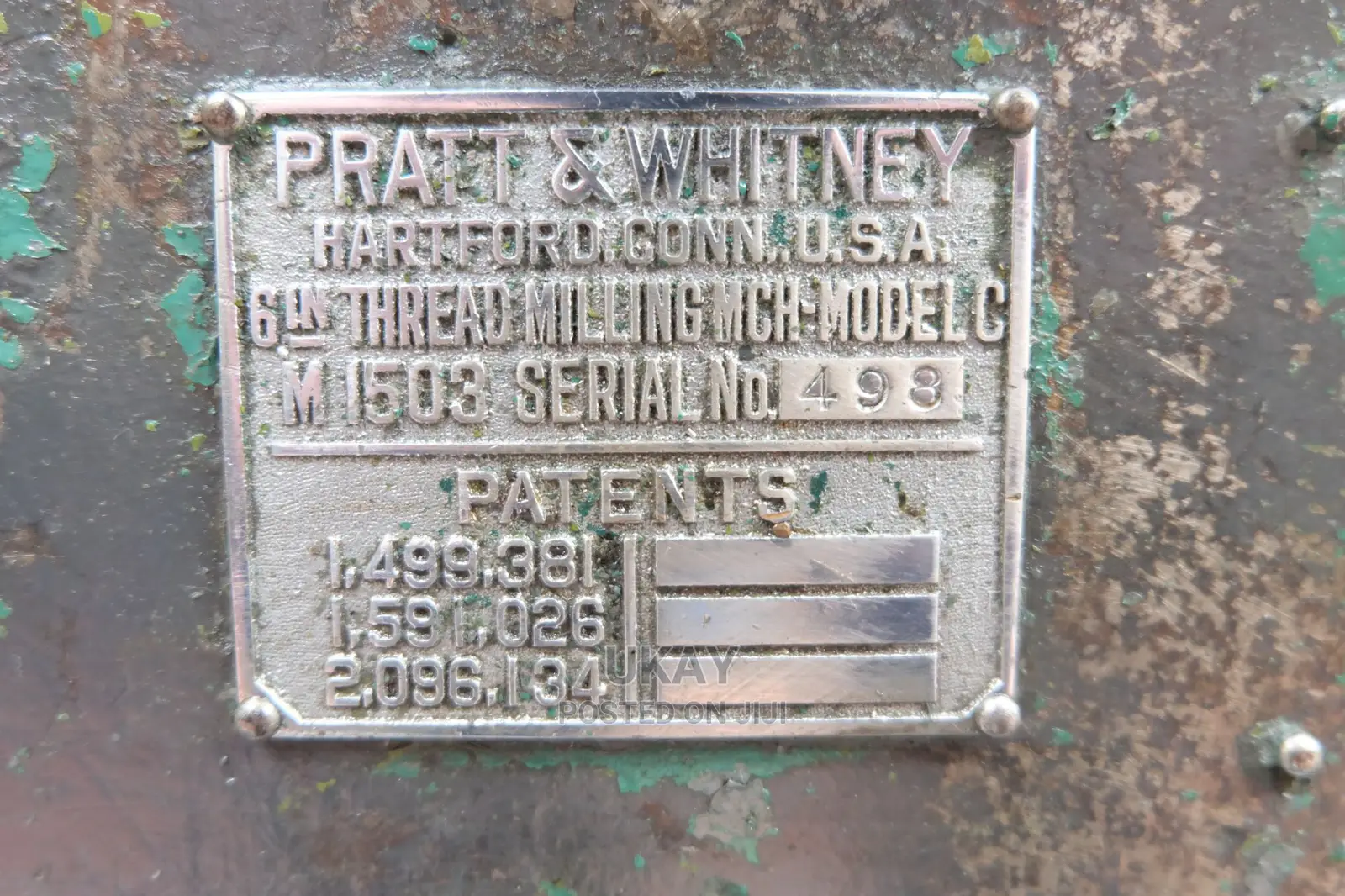 EX-UK Pratt Whitney Model C M1503 6 Lathe Milling Machine