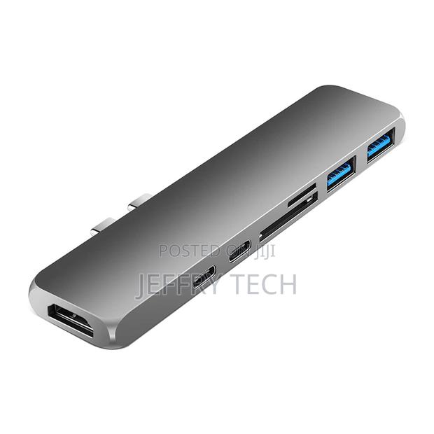 Type C Hub Adapter for Macbook Pro 7 in 1 With USB-C 100W Po - main view