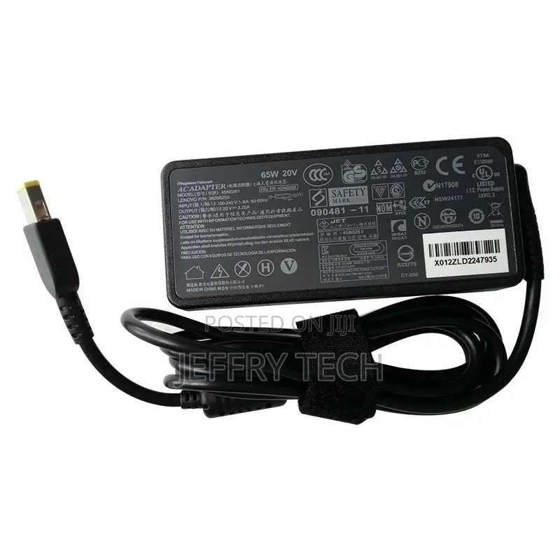 Factory Price Replacement Laptop Adapter for Lenovo 20v 3.25
