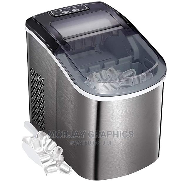 Ice Maker Machine With Scoop and Basket - main view