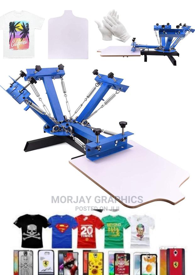 Screen Printing Press 4 Color 1 Station - main view