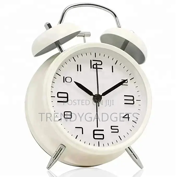 Mini Twin Bell Alarm Clock Battery Operated