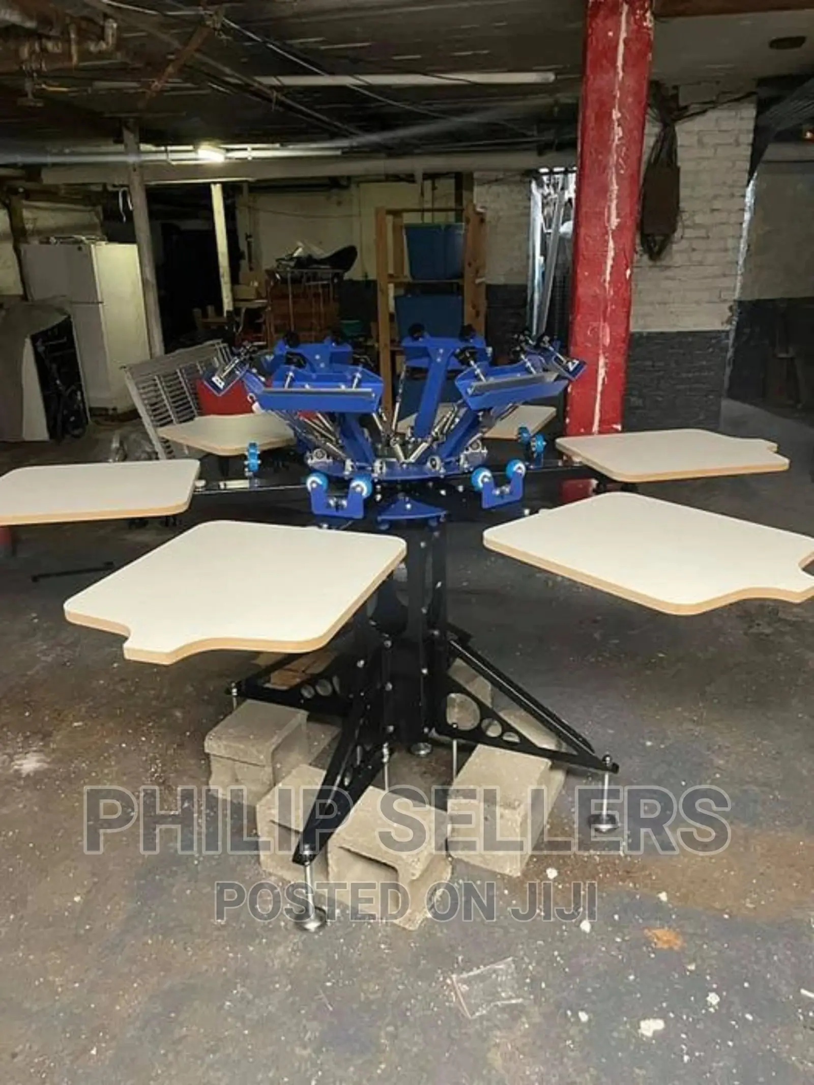 4 Color 1 Station Silk Screen Heat Press Machines 21.7 X 17.