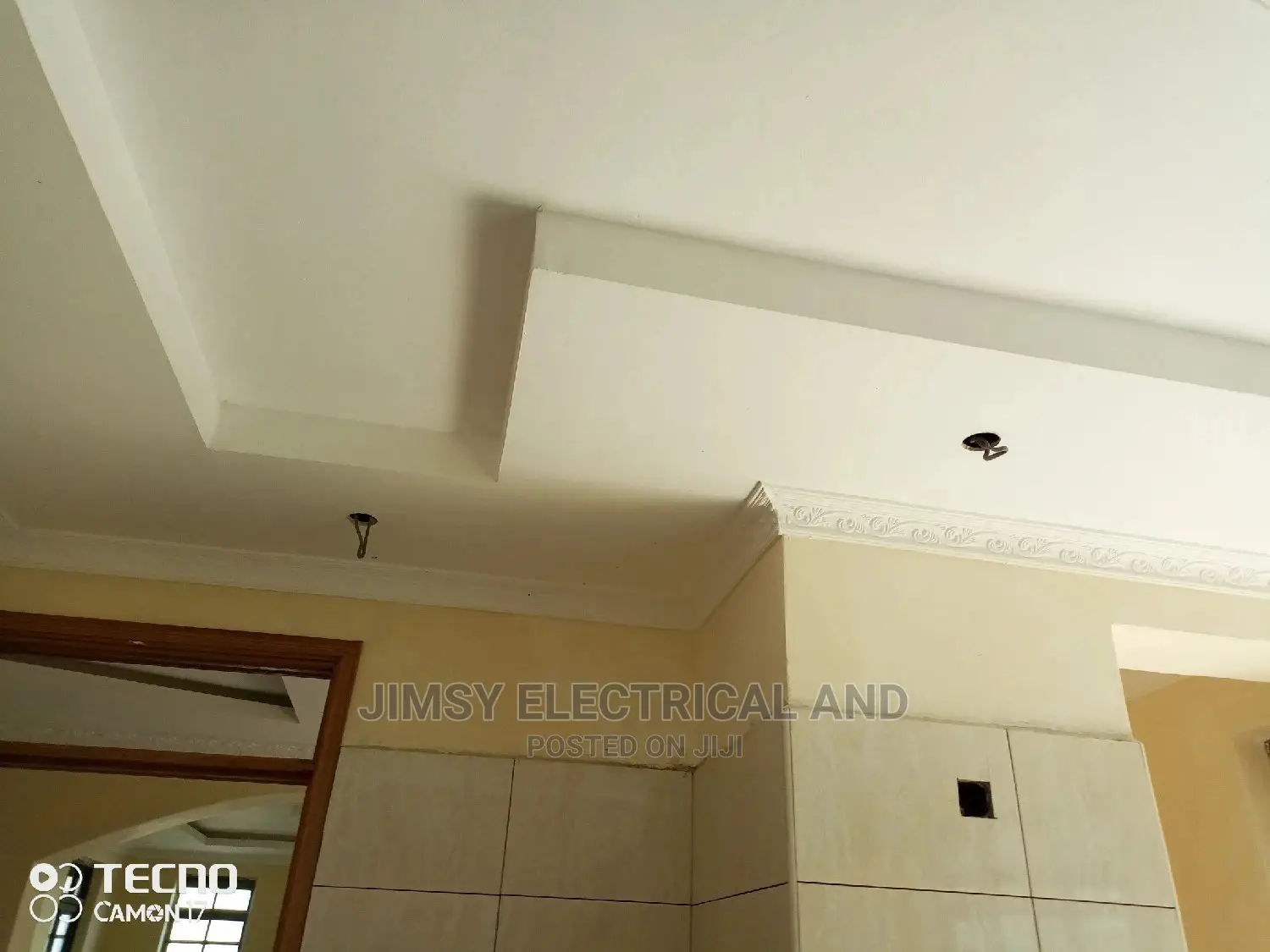 Technician and Gypsum Ceiling