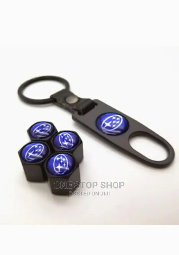 Subaru Black Car Wheel Tire Valve Caps Tyre Stem
