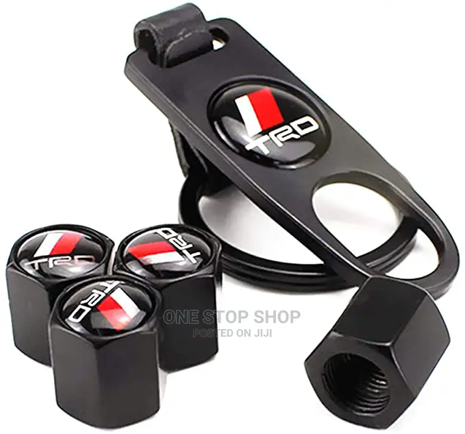 TRD Tire Valve Stem Air Cap With Key Holder