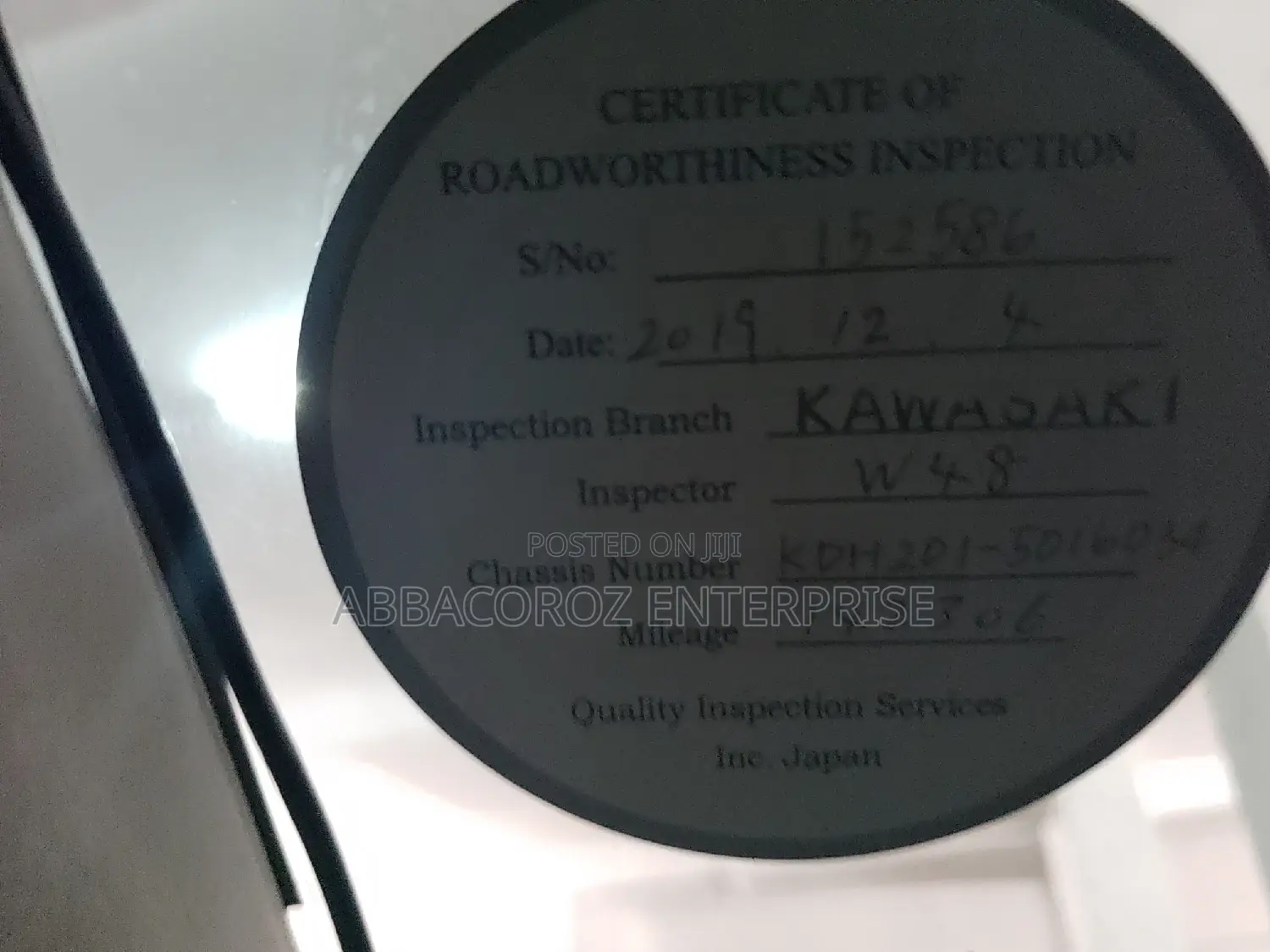 Hiace 7L Manual DIESEL 2015 Model