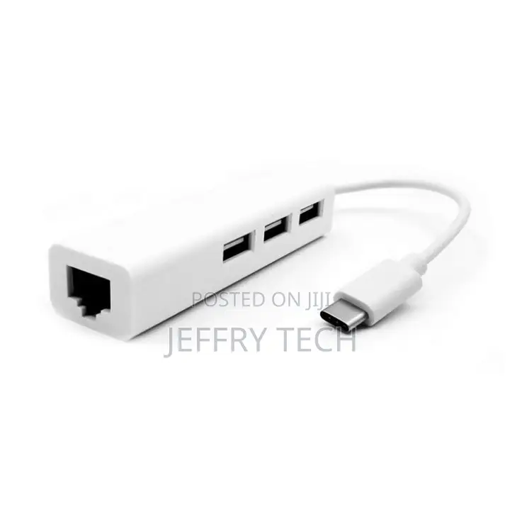 Type-C to USB 3.1 Hub Network RJ45 Lan Combo Cable 100M Free
