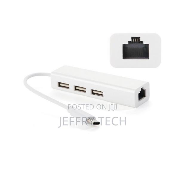 Type-C to USB 3.1 Hub Network RJ45 Lan Combo Cable 100M Free - thumbnail 3