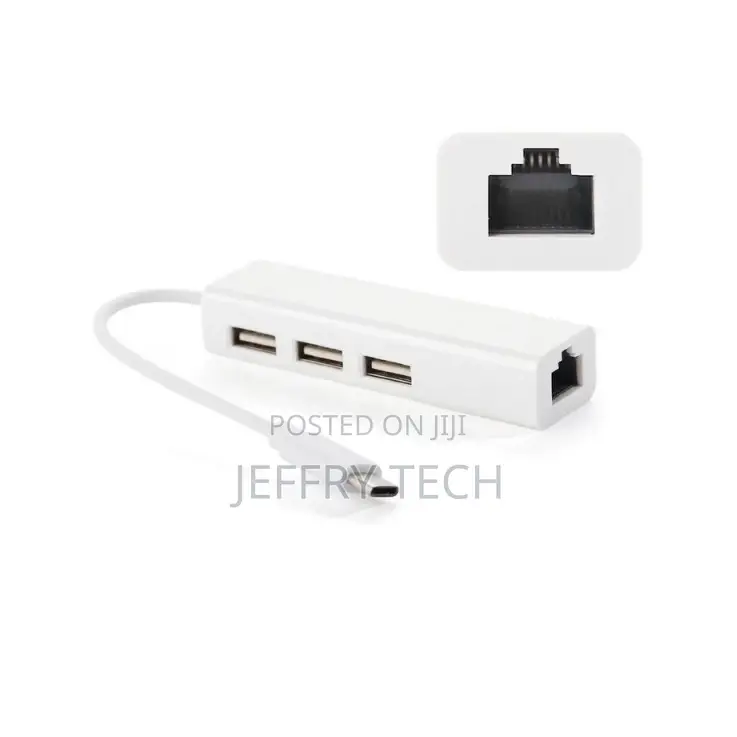 Type-C to USB 3.1 Hub Network RJ45 Lan Combo Cable 100M Free