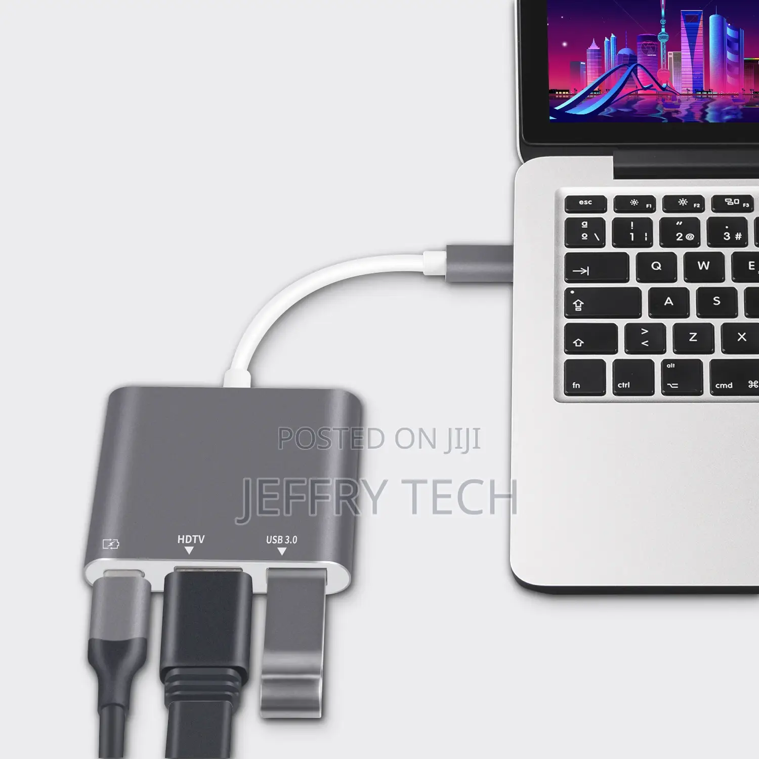Type C HUB to HDTV 4K Multi Port 3 in 1 USB 3.0 Adapter
