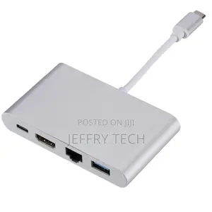 Type C Adapter 4 in 1 Combo Hub Mit Usb3.0 to H Dmi RJ45 Hub