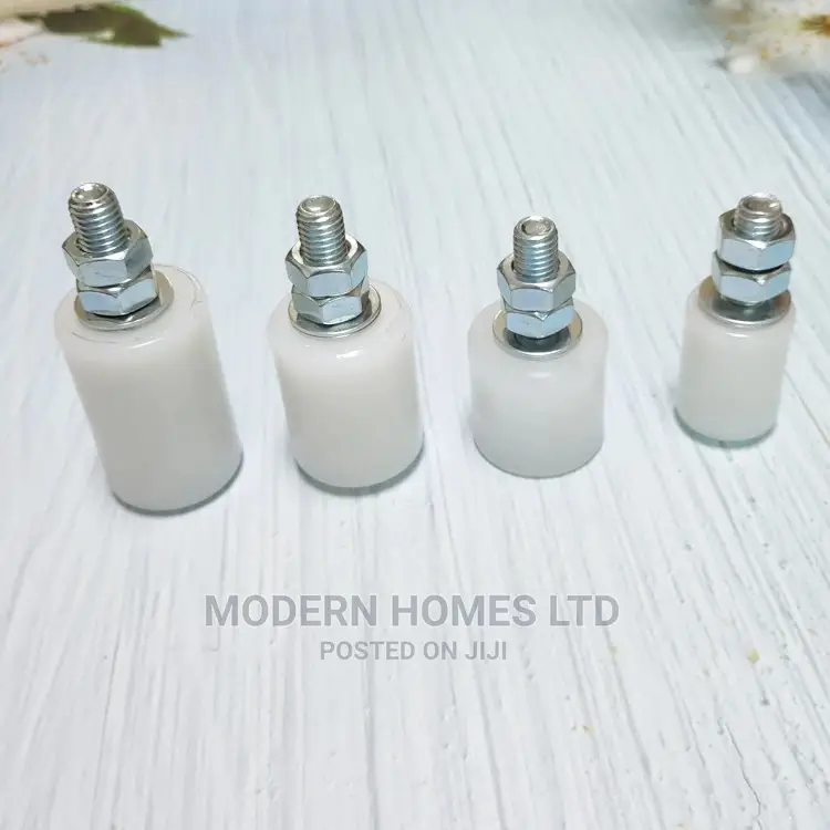 White Nylon Wheels With Bolt Sliding Gate Door Roller Sets