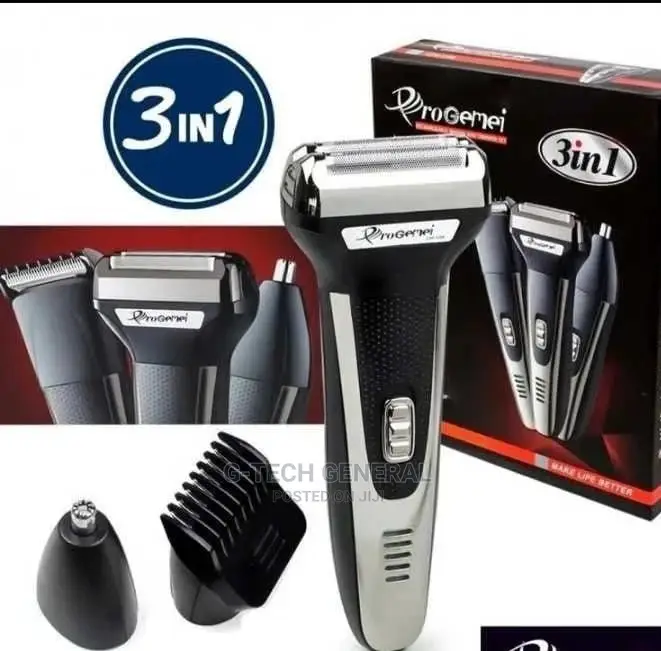 Geemy Rechargeable Hair Shaving Machine, Shaver- 3 in 1
