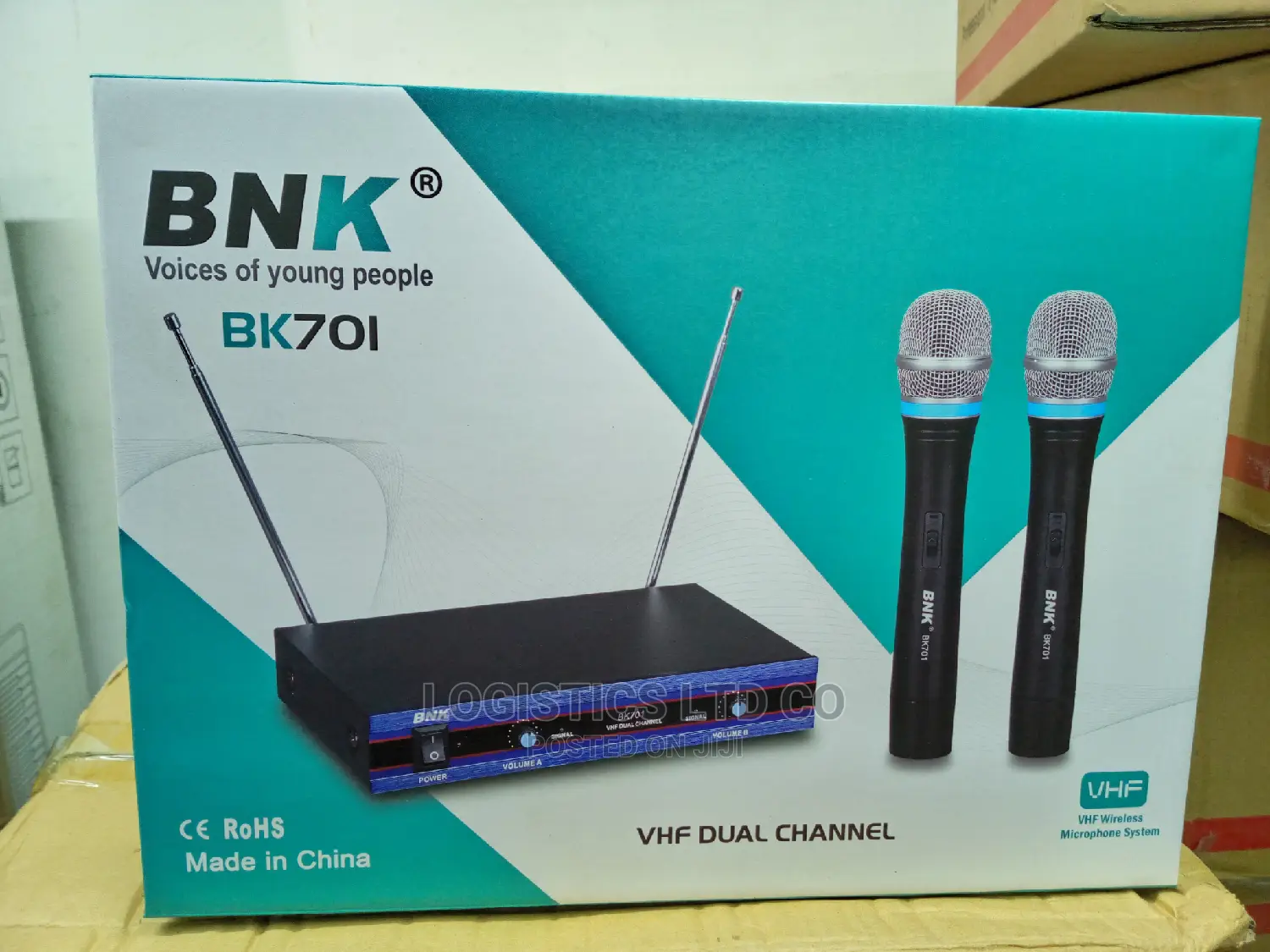 Bnk Bk701 VHF Dual Wireless Microphone