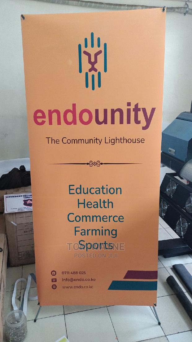 X Banner Stand With Your Satin Printed Banner