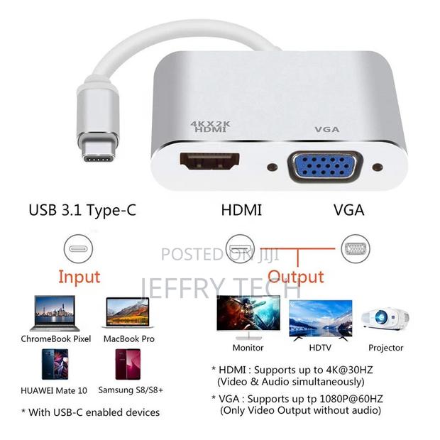 Converter USB 3.1 Type-C USB C Type C to 4K HDMI VGA Convert - main view